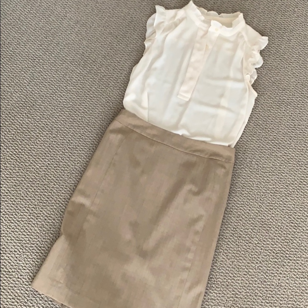 Banana Republic Tan Pencil Skirt